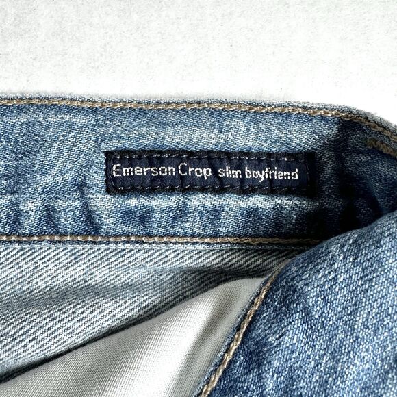 Citizens of Humanity Women's Crop Slim Emerson Jeans Size 24 Boho Side Stripe - Picture 14 of 16